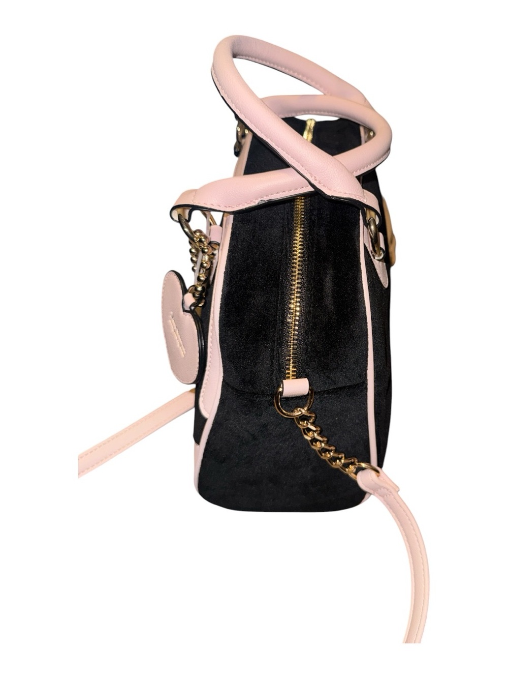 Juicy Couture Black and Pink Dome Satchel with Heart Charm - Picture 4 of 7